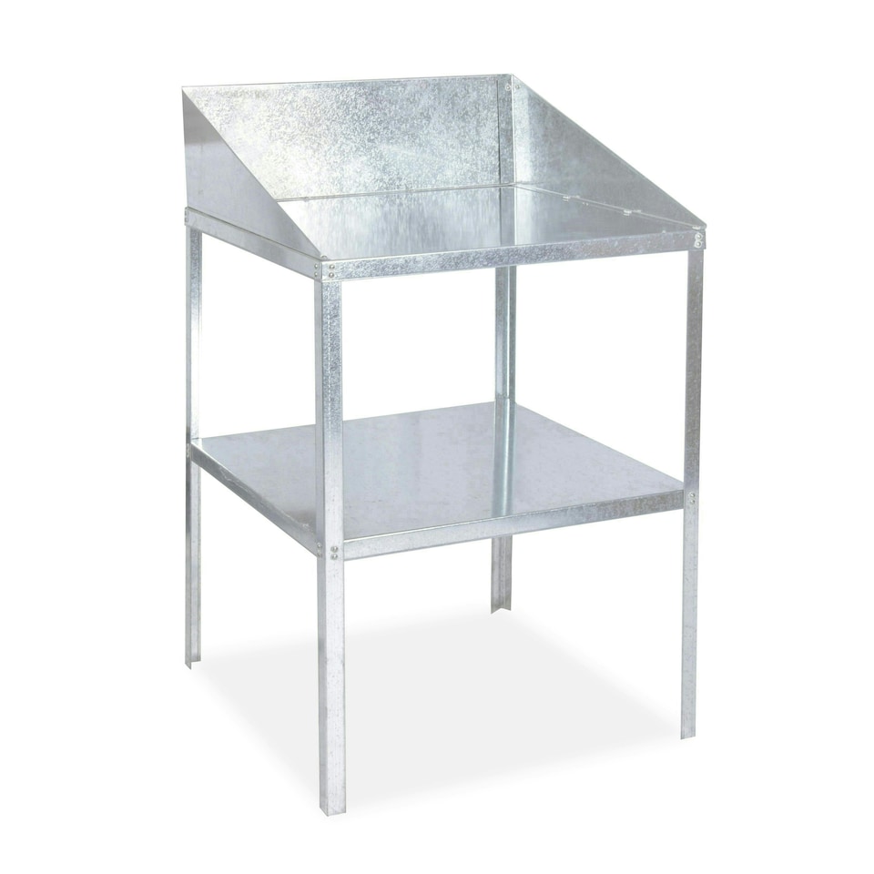 image 1 of Lacewing Traditional 2 Tier Greenhouse Square Workstation Staging Silver 60cm