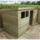 image 3 of 9 x 5 Garden Shed Pressure Treated T&G PENT Wooden Garden Shed - 2 Windows + Single Door (9' x 5' / 9ft x 5ft) (9x5)