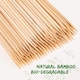 image 5 of 100 Bamboo BBQ Skewers 30cm - Long Wooden Kebab Sticks for BBQ Grill, Meat, Veg & Fruit, Strong Natural Bamboo