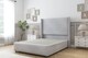 image 1 of Sloomy Stratford Silver Naples Divan Bed Base No Drawers With 54 Inch Wingback Headboard & 12 Inch Matching Footboard | Silver | Silver | Small Double | 1