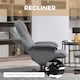 image 3 of HOMCOM Swivel Recliner Chair with Footstool and Wooden Base, Grey