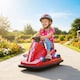 image 2 of AIYAPLAY Kids Bumper Car, 360 Rotation Spin Electric Waltzer Car with Steering Wheel Control, Ride on Vehicle Toy with Colourful LED Lights, Music for Ages 3-8 Years Old | Red