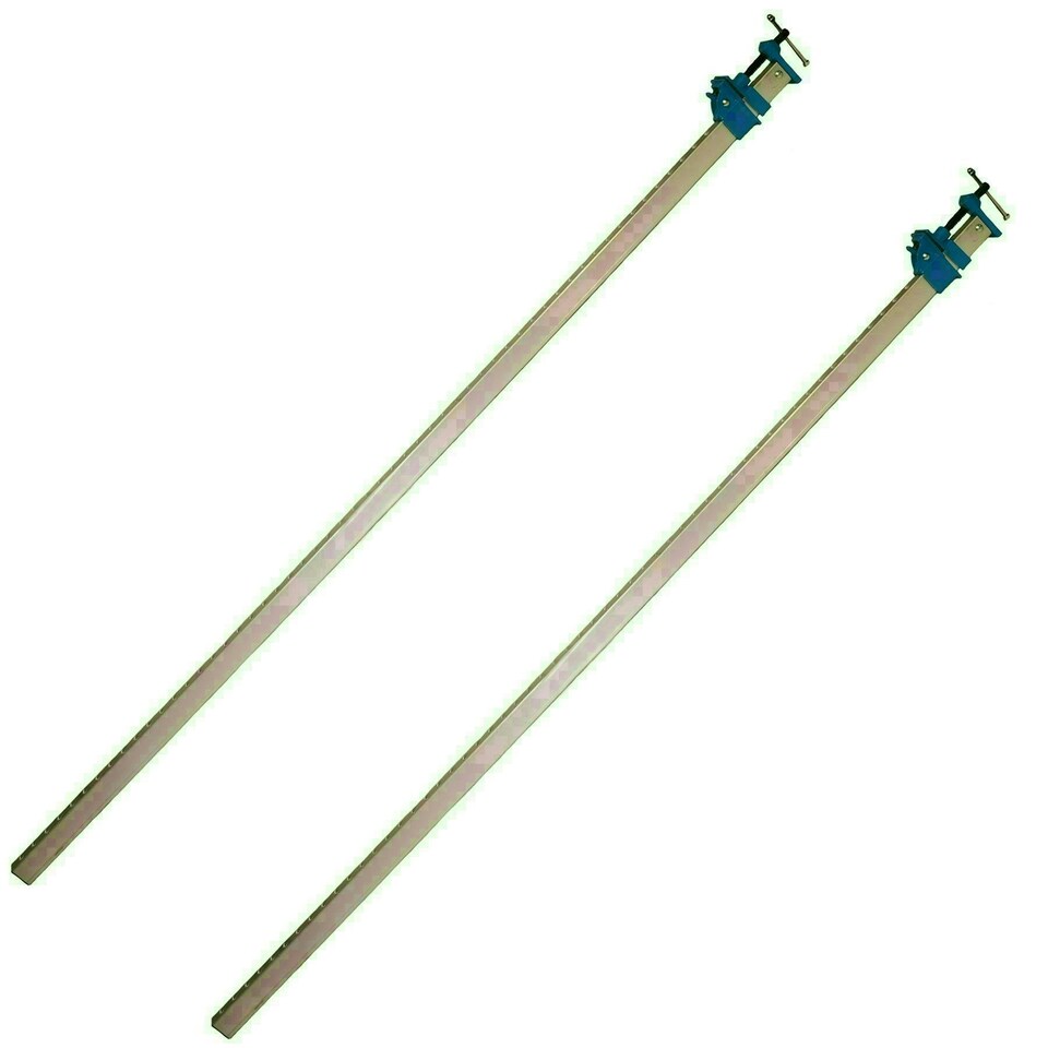 image 1 of 60" (1500mm) Aluminium Sash Clamp Grip Bench Work Holder vice Slide Cramp 2pk
