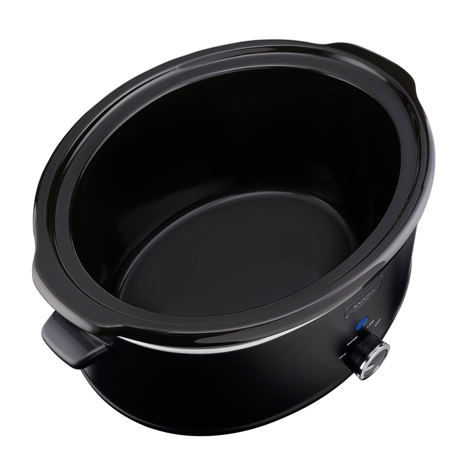 image 1 of Cooks Professional 6.5L Slow Cooker with Lid, Removable Bowl & 3 Heat Settings | Black | Black