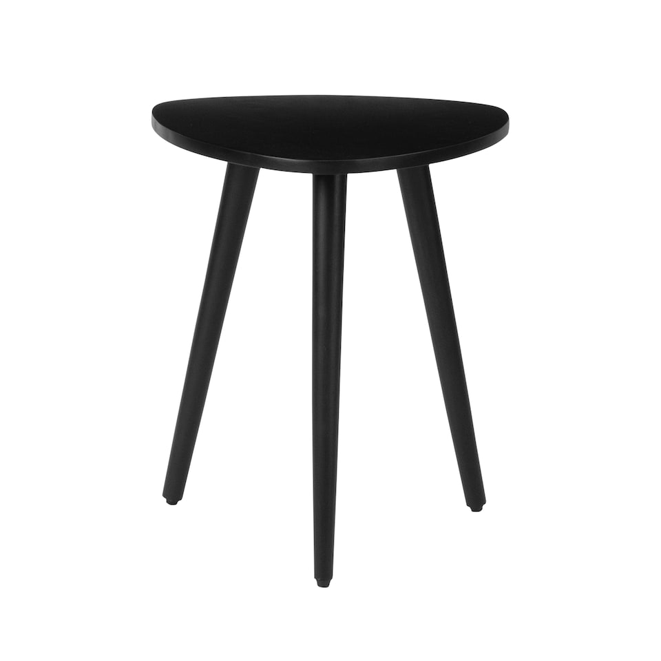 image 1 of MH London Tora Triangle Side Table, Mango Wood End Table with Tripod Legs