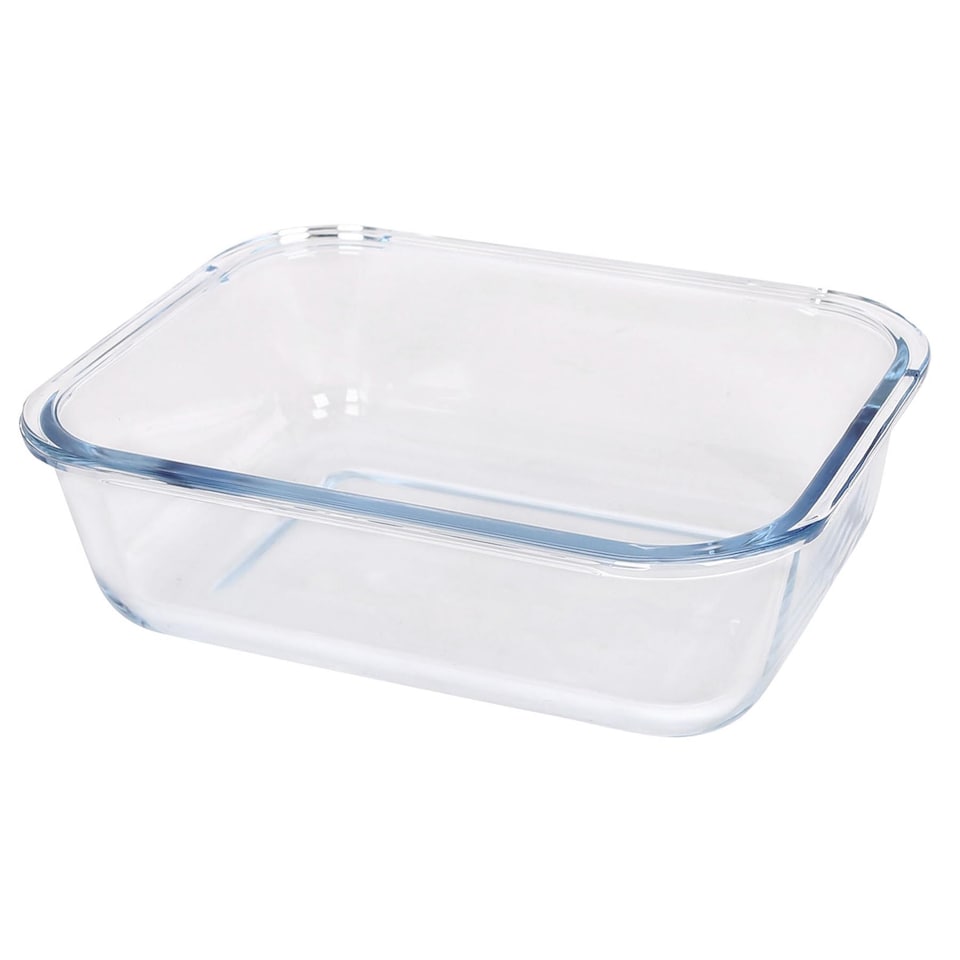 image 1 of Argon Tableware Rectangular Glass Cake Dish - 22cm x 16.5cm | Clear | Clear | 22cm x 16.5cm