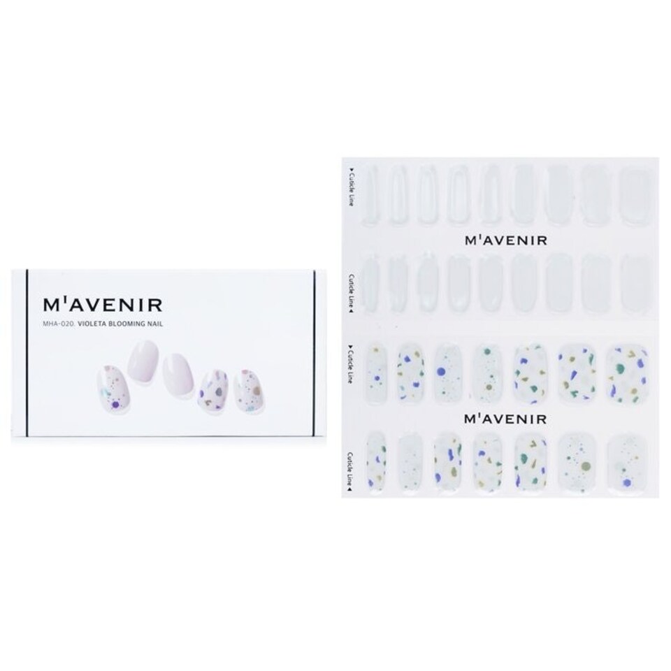 image 1 of Nail Sticker (white) - # Violeta Blooming Nail - 32pcs White