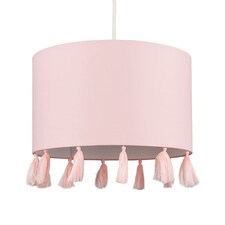 ValueLights Vivian Pink Drum Ceiling Pendant Shade & Bulb | Pink
