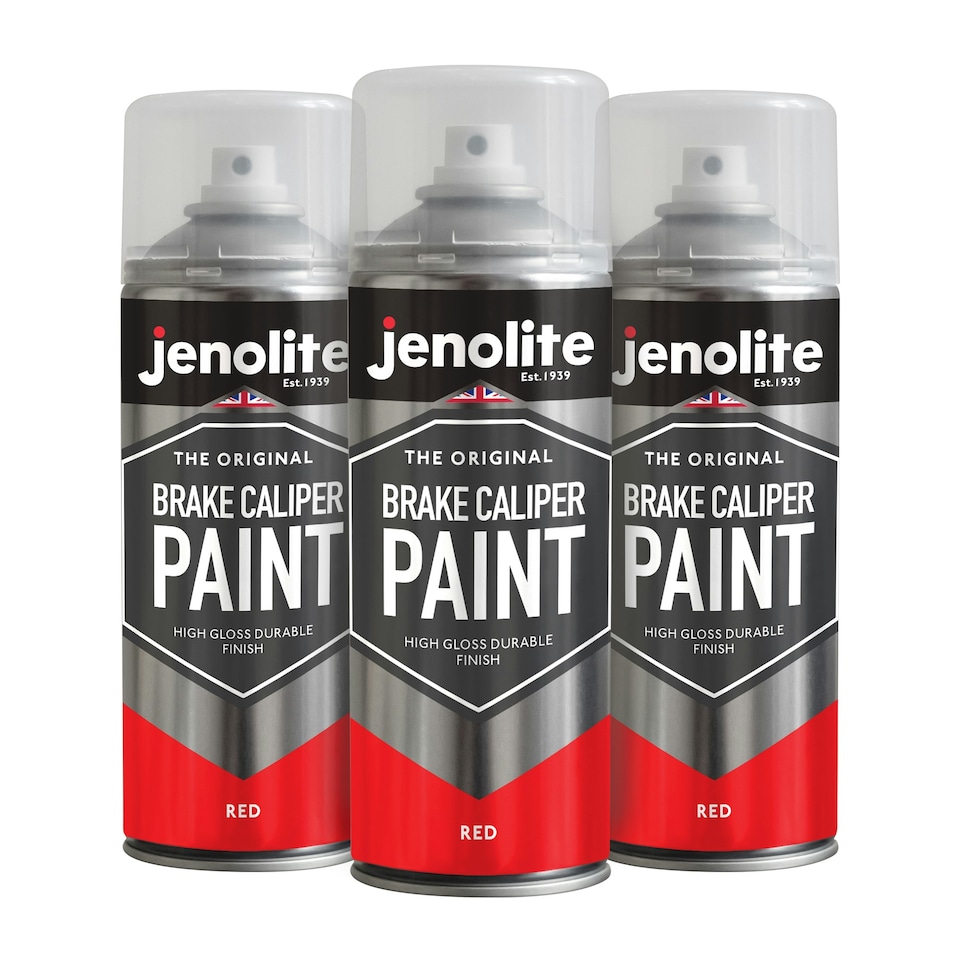 image 1 of Jenolite High Gloss Brake Caliper Paint - Red - 400ml -3-Pack