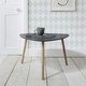 image 1 of Malme Extra Large Side Table in Classic White and Natural Pine Grey | Dark Grey