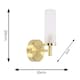 image 8 of ValueLights Canya Pair Gold IP44 Frosted Glass Wall Lights | Gold