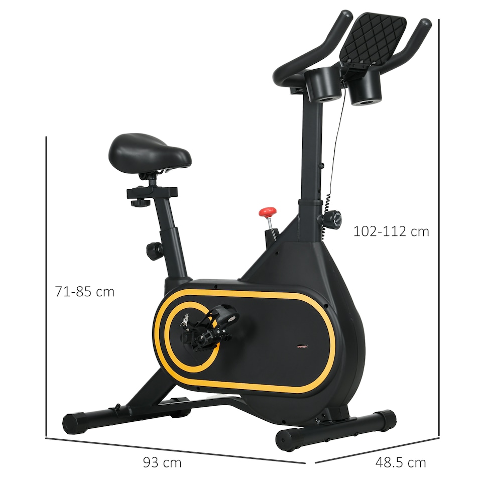 image 1 of SPORTNOW Exercise Bike, Stationary Bike w/ LCD Display for Home Cardio Workout