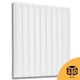 image 9 of NOVECRAFTO Fluted Line 3D Wall Panels – 6 Sheets 1.5 sqm (16.15 sqft) – Decorative Matte PVC Panels 50x50cm – Modern Fluted Design White