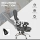 image 5 of Vinsetto PU Leather Vibration Massage Office Chair with Heat, Footrest, Grey