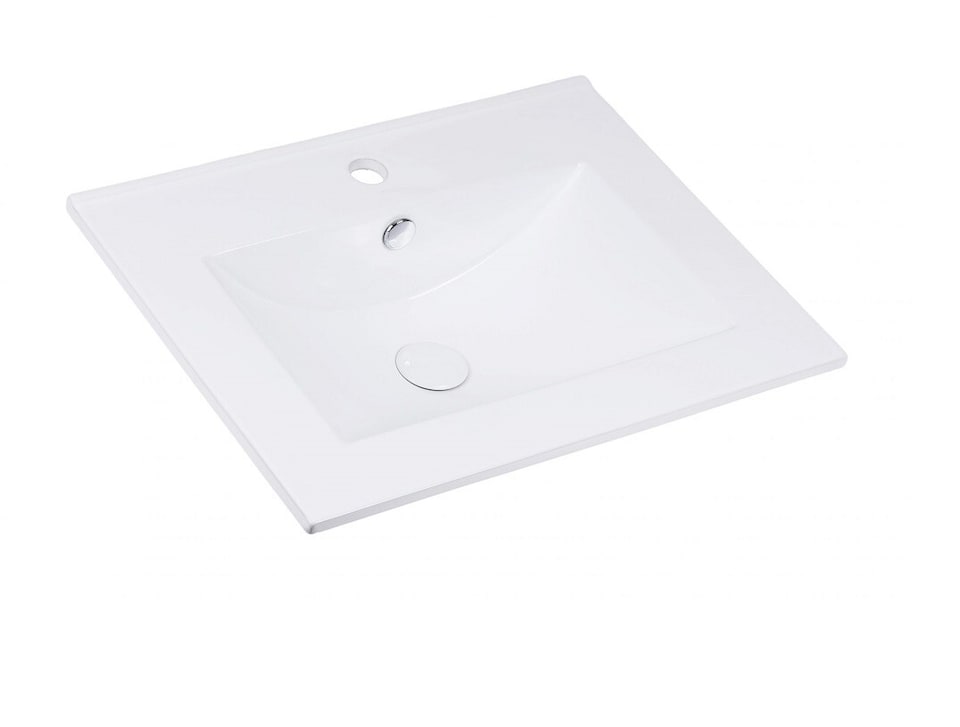 image 1 of Freestanding Bathroom Vanity Unit 600mm Sink Cabinet with Basin Oak Effect Storage Classic