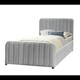 image 1 of 3ft Light Grey Brushed Velvet Gas Lift Ottoman Bedframe