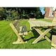 image 3 of Ashcome Table Set Sits 6 Including 2 Bench and 4 Chairs - L120 x W93 x H77 cm - Set of Waterproof Cushions Included