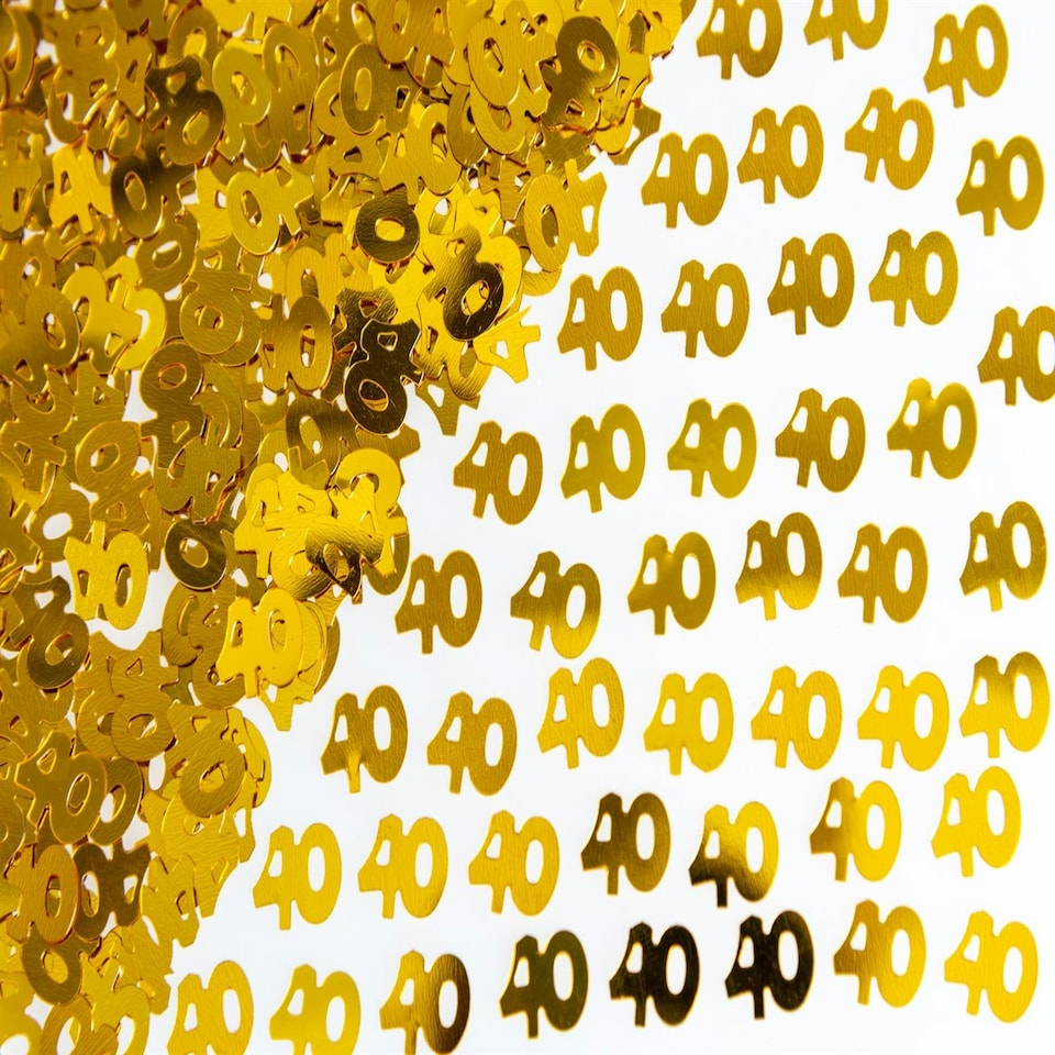 image 1 of 40th Birthday Confetti Gold 14G 4PK