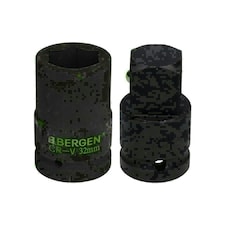 32mm Metric 3/4" or 1" Drive Deep Impact Socket 6 Sided With Step Up Adapter