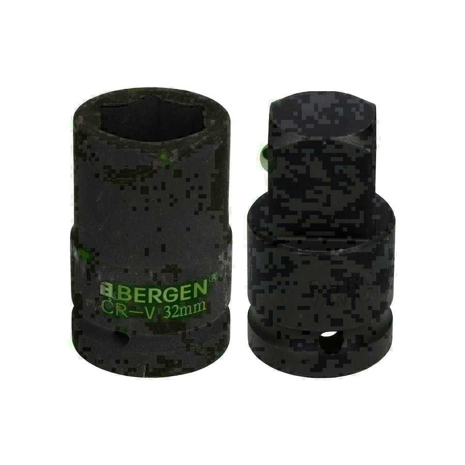 image 1 of 32mm Metric 3/4" or 1" Drive Deep Impact Socket 6 Sided With Step Up Adapter