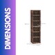 image 10 of 6 Tier Shelves Storage Unit Set Rustic Brown Brown | One Size