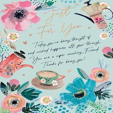 Words 'n' Wishes Traditional Friend Birthday Card, Female/For Her, Just For You Super Smashing Friend Birthday Card
