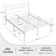 image 3 of Yaheetech 190 cm L × 135 cm W Simple Metal Bed Frame White