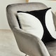image 3 of Interiors by Premier Grey Velvet Rocking Chair, Comfortable Velvet Desk Chair, Backrest Velvet Rocking Armchair, Cozy Armchair