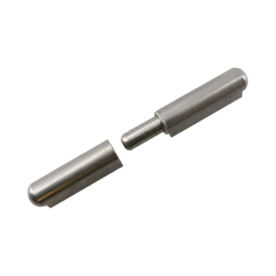 image 1 of 2 PACK Lift Off Stainless Steel Bullet Hinge Weld On 10x60mm Heavy Duty Door Silver