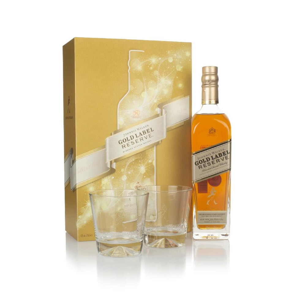 image 1 of Johnnie Walker - Gold Label Reserve 200th Anniversary Whisky Glass Pack | Multi | Johnnie Walker - Gold Label Reserve 200th Anniversary - Whisky 70cl 40% ABV Glass Pack | 1