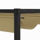 image 9 of Outsunny 3 x 2m Metal Outdoor Pergola with Retractable Roof, Outdoor Gazebo Canopy Shelter with Drainage Holes for Garden, Patio, Lawn, Khaki