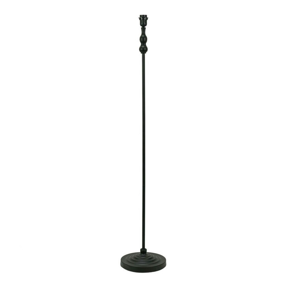 image 1 of ValueLights Maggie Black Metal Candlestick Slim Floor Lamp Base Black