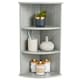 image 1 of VonHaus Shrewsbury Grey Bathroom 3 Tier Corner Shelf