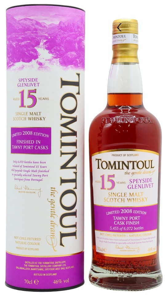 image 1 of Tomintoul - Small Batch Tawny Port Cask Finish Speyside Single Malt Scotch 2008 15 year old Whisky | Multi | Whisky | 1
