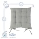 image 3 of Harbour Housewares Square Garden Chair Seat Cushions - Grey - Pack of 6 Grey