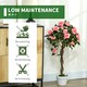 image 5 of Outsunny Set of 2 90cm Artificial Rose Tree, Fake Decorative Plant, Pink