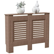Vida Designs Milton Radiator Cover MDF Slatted Cabinet, Unfinished, 111cm