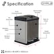 image 7 of 30L Stainless Steel Double Compartment Pedal Kitchen Waste Bin | Silver