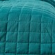 image 3 of Homescapes Cotton Quilted Reversible Bedspread Teal and Blue - 200 x 200 cm | Blue