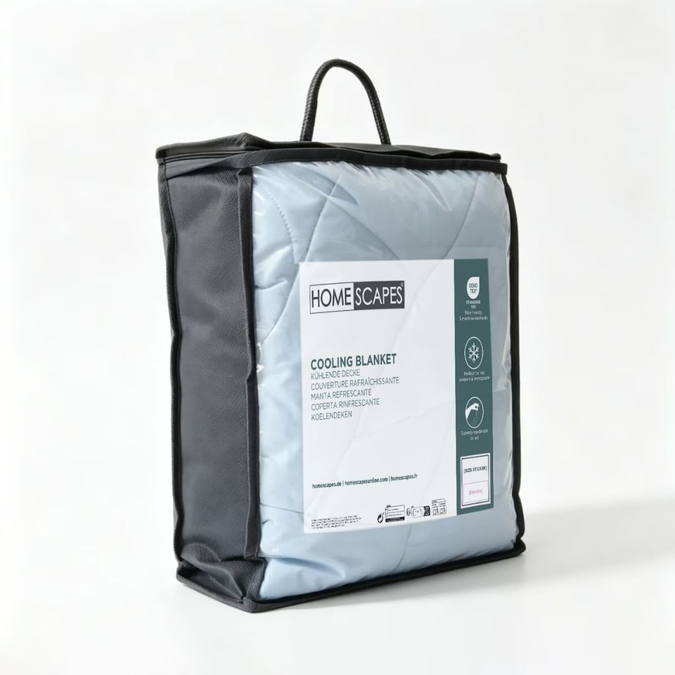 image 1 of Homescapes Luxury Cooling Blanket, Summer Coverless Duvet, Double