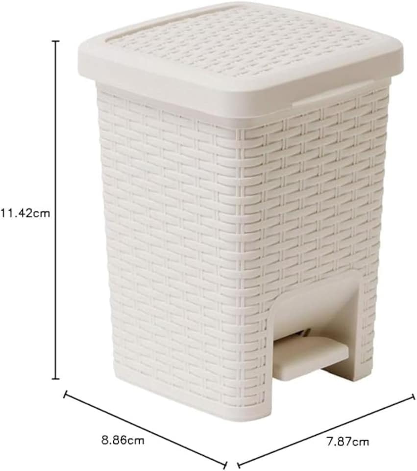 image 1 of Addis 6L Rattan Pedal Bin, Cream N/A