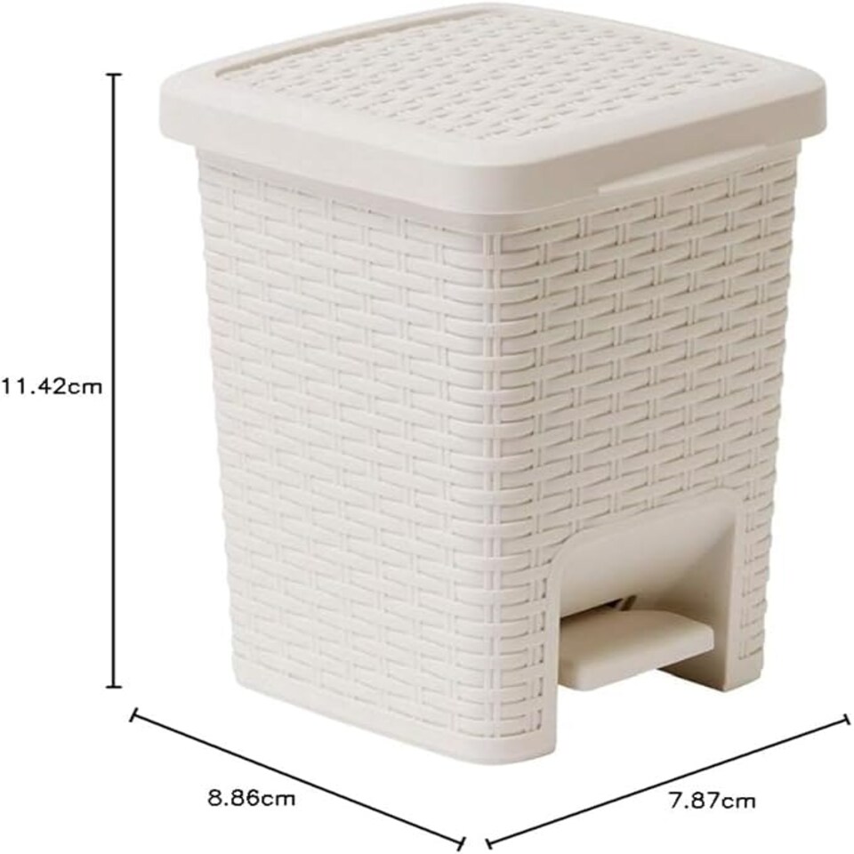 image 1 of Addis 6L Rattan Pedal Bin, Cream N/A