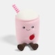 image 1 of OHS Sweetie Pie Filled Novelty Scatter Cushion Soft Fleece Toy Pillow | Pink | Molly the Milkshake