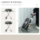 image 4 of Outsunny Foldable 2 Burner Gas BBQ Grill Trolley w/ Side Shelves Storage Pocket