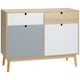 image 1 of HOMCOM Sideboard Storage Cabinet Kitchen Cupboard with Drawers for Bedroom