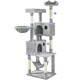 image 1 of Yaheetech 185 cm Tall Large Plush Cat Tower Light Grey
