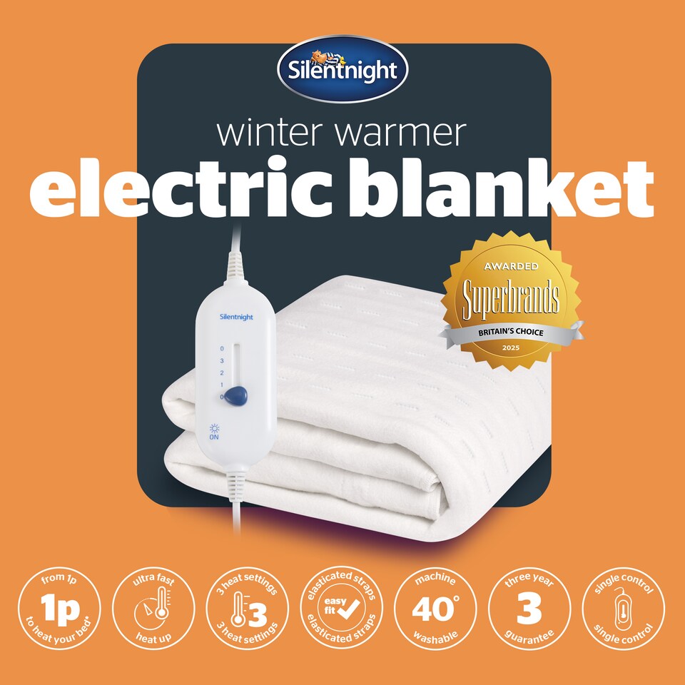 image 1 of Silentnight Winter Warmer Electric Blanket | White | M
