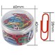 image 3 of Tub of 120 Vinyl Coated Paper Clips 28mm