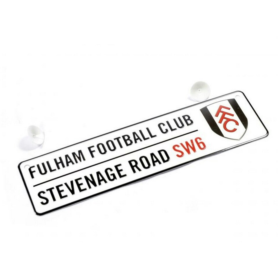 Fulham FC Embossed Street Sign - Black/White/Red - One Size