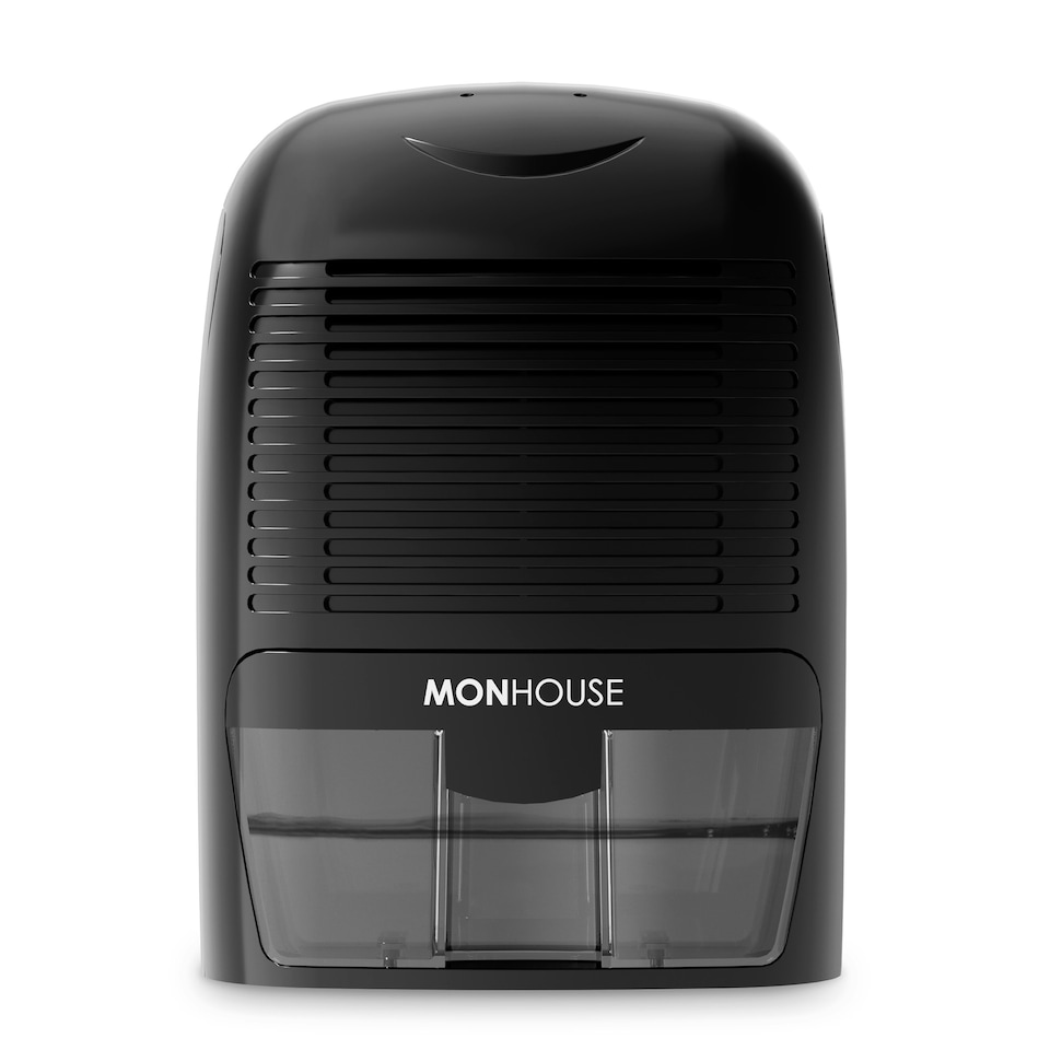 image 1 of MONHOUSE Mini Dehumidifier 1.5L Water Tank, Portable, Compact & Quiet Moisture Absorber 0.5L/Day - Electric Mould Remover | Black | 1